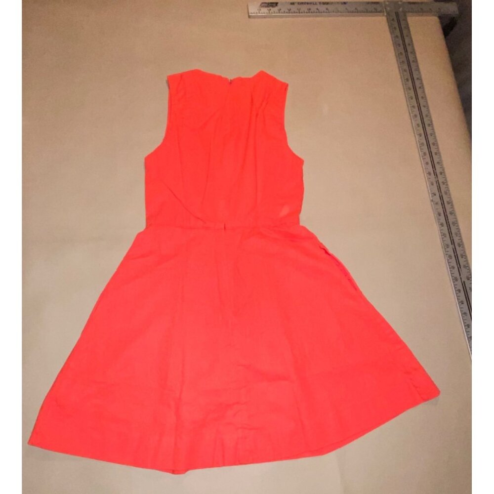 Gap Sleeveless ALine Dress Rose Bush Red Cotton Blend Size 02 - Picture 12 of 12